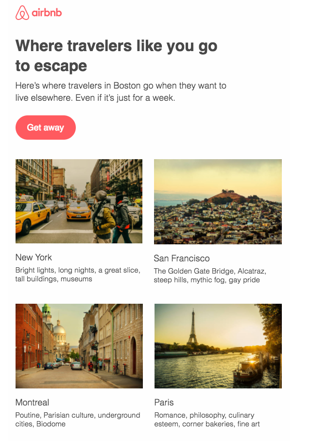 airbnb email campaign