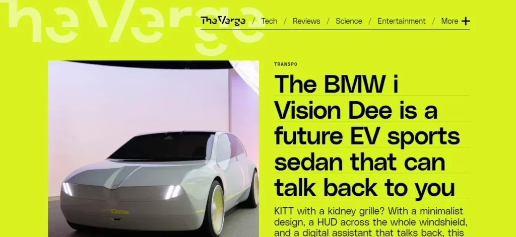 bmw x the verge- the future of mobility campaign- native advertising and influencer marketing