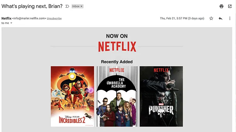 netflix Automated Email Campaigns