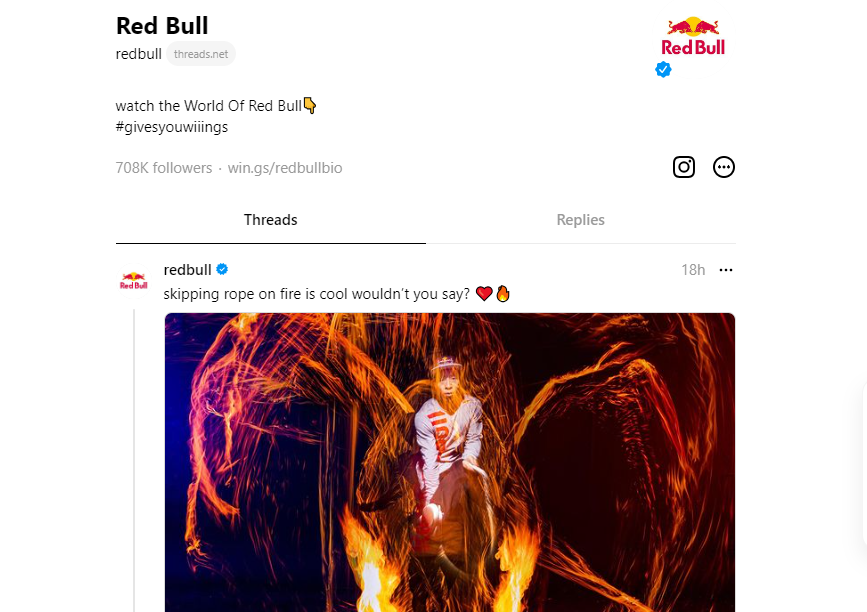 redbull online presence